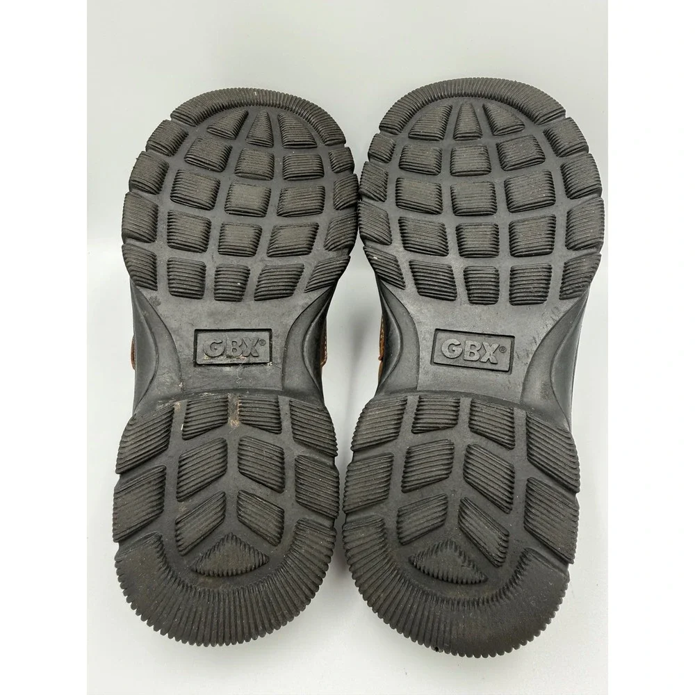 GBX Havana Men‎ Size 9 Brown Leather Slide Sandals Buckle Casual Comfort Shoes
